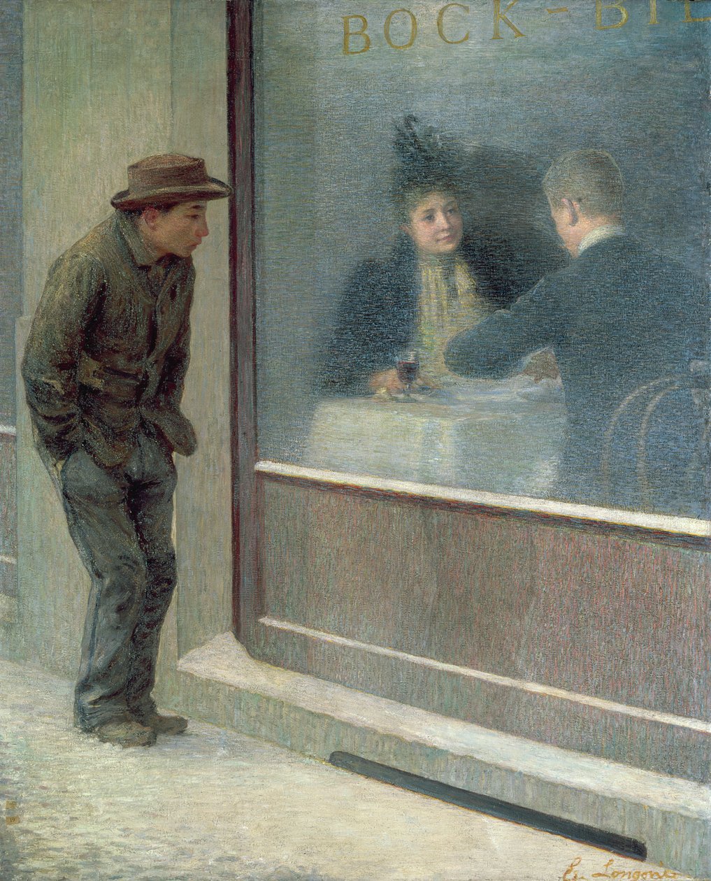 Reflexões de um homem faminto ou contrastes sociais, 1894 de Emilio Longoni