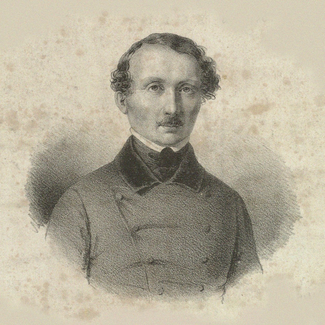 Retrato do compositor Hans Christian Lumbye 1810-1874, 1846. de Emilius Ditlev Baerentzen