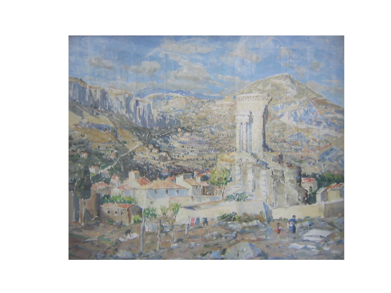 Monumento Romano, La Turbie (óleo sobre tela) de Emily Beatrice Bland