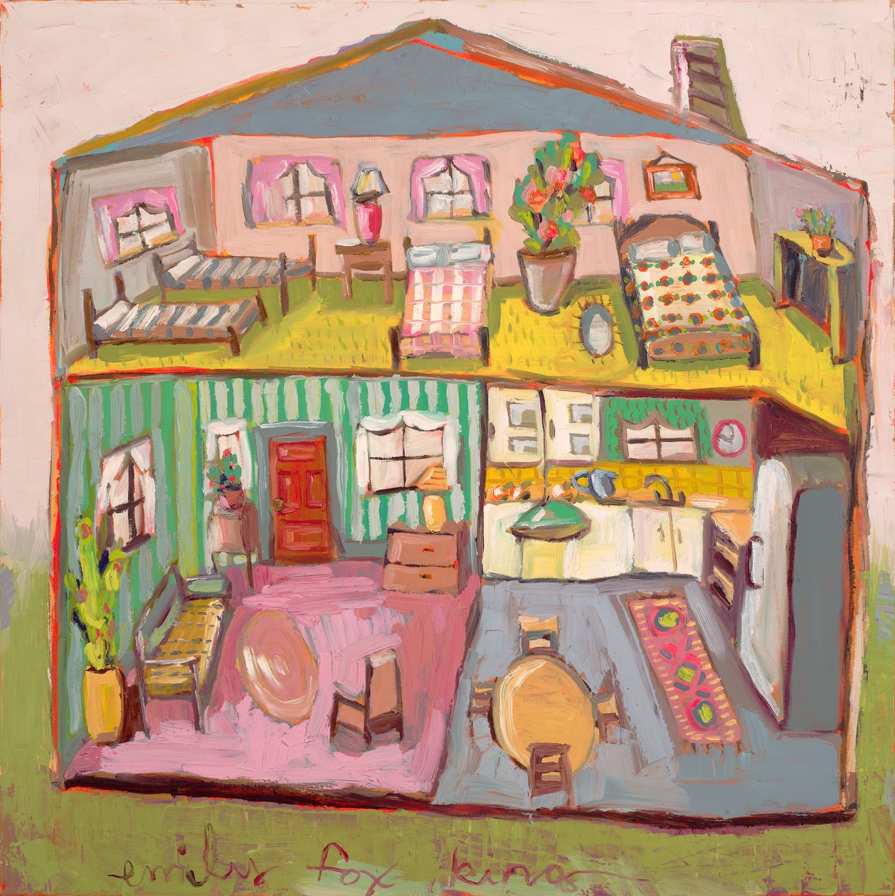 Dollhouse 17, 2020 (óleo sobre tela) de Emily Fox King