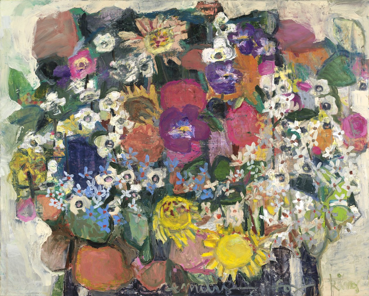 springsong, 2024 (óleo e cera fria sobre tela) de Emily Fox King