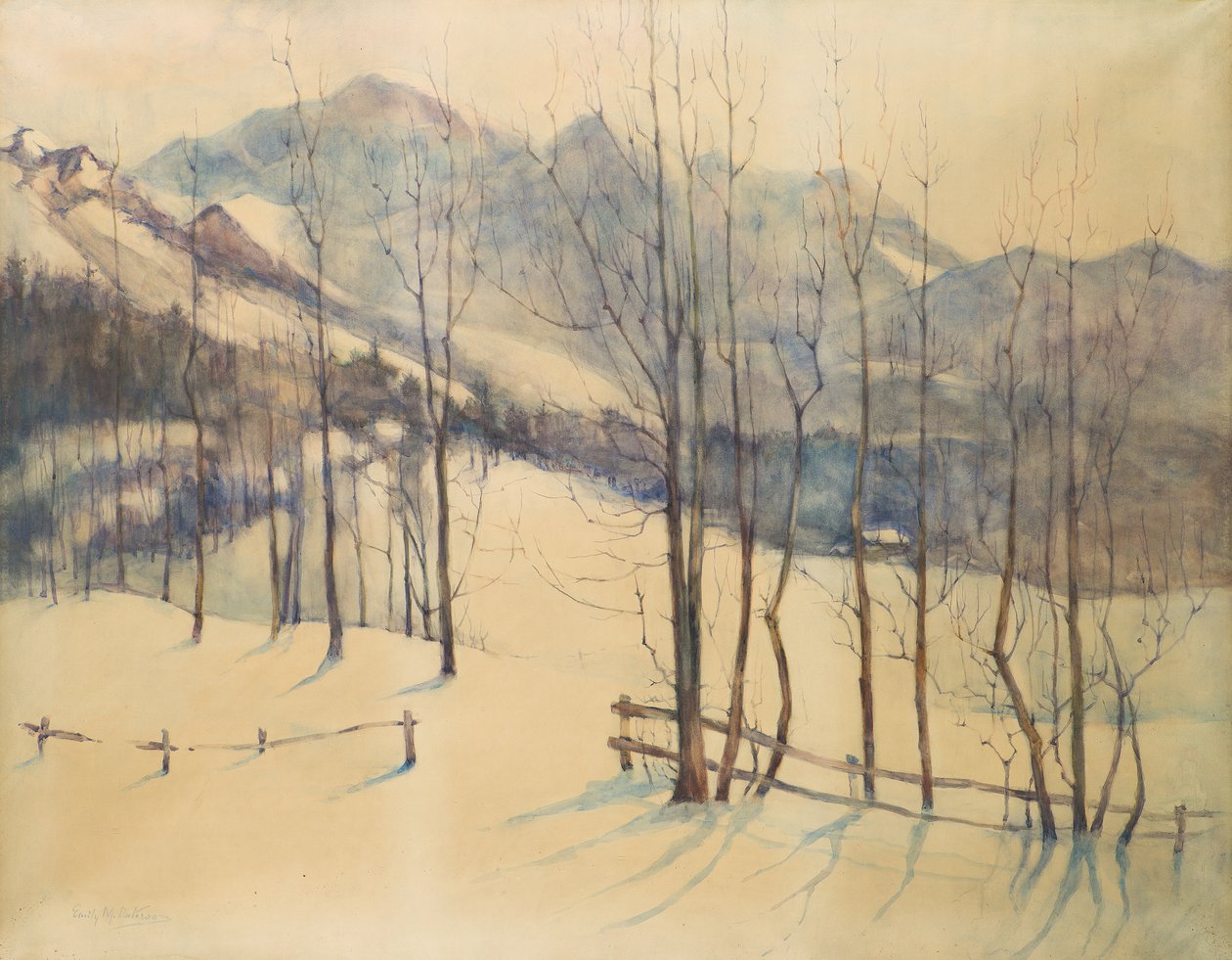 No Bernese Oberland (aquarela) de Emily Murray Paterson