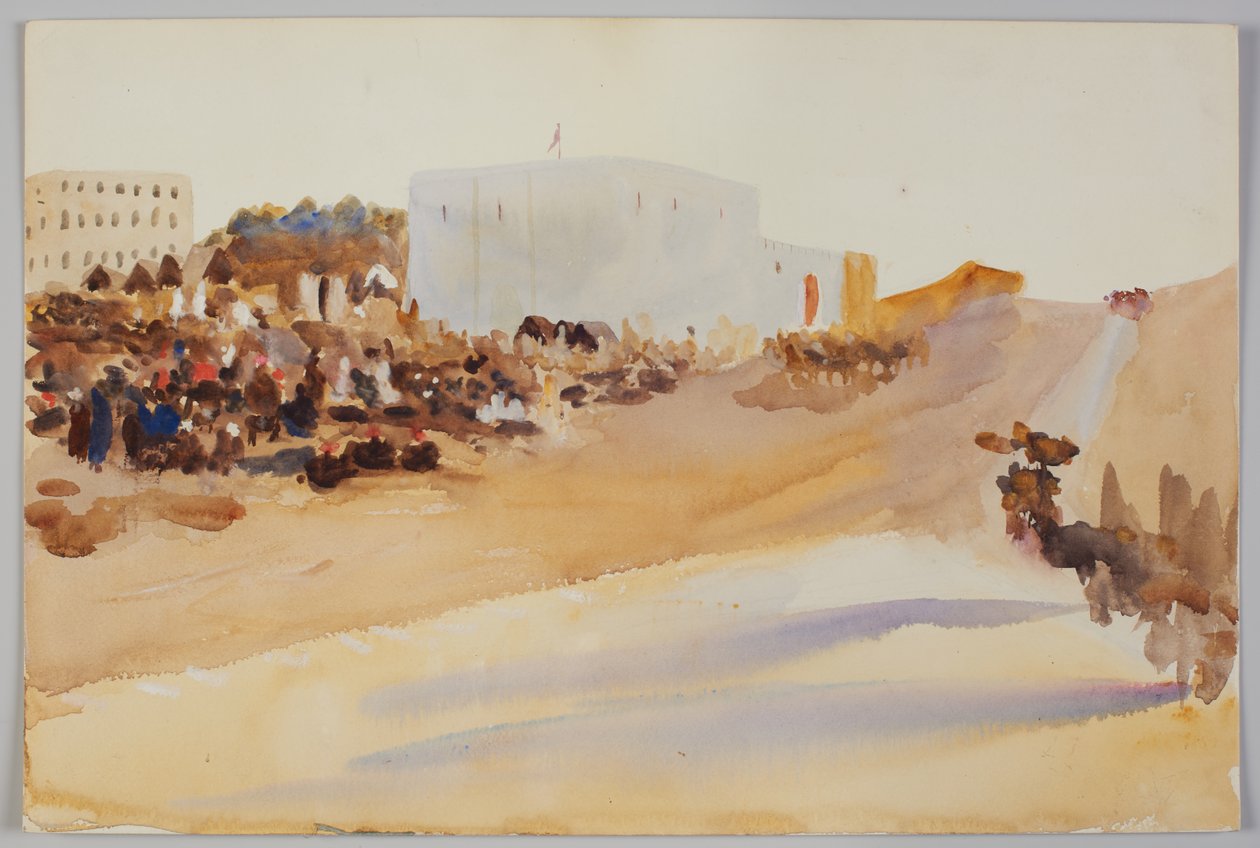 Tânger. c.1900. Lápis e aguarela de Emily Sargent