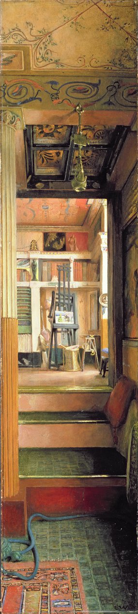 O Estúdio de Alma-Tadema, c.1883 (óleo sobre painel) de Emily Williams