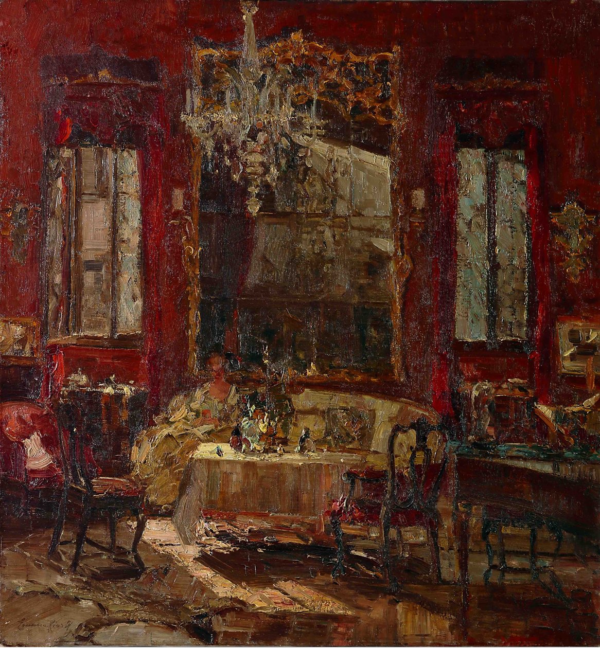 Sala vermelha, c. 1922. de Emma Ciardi
