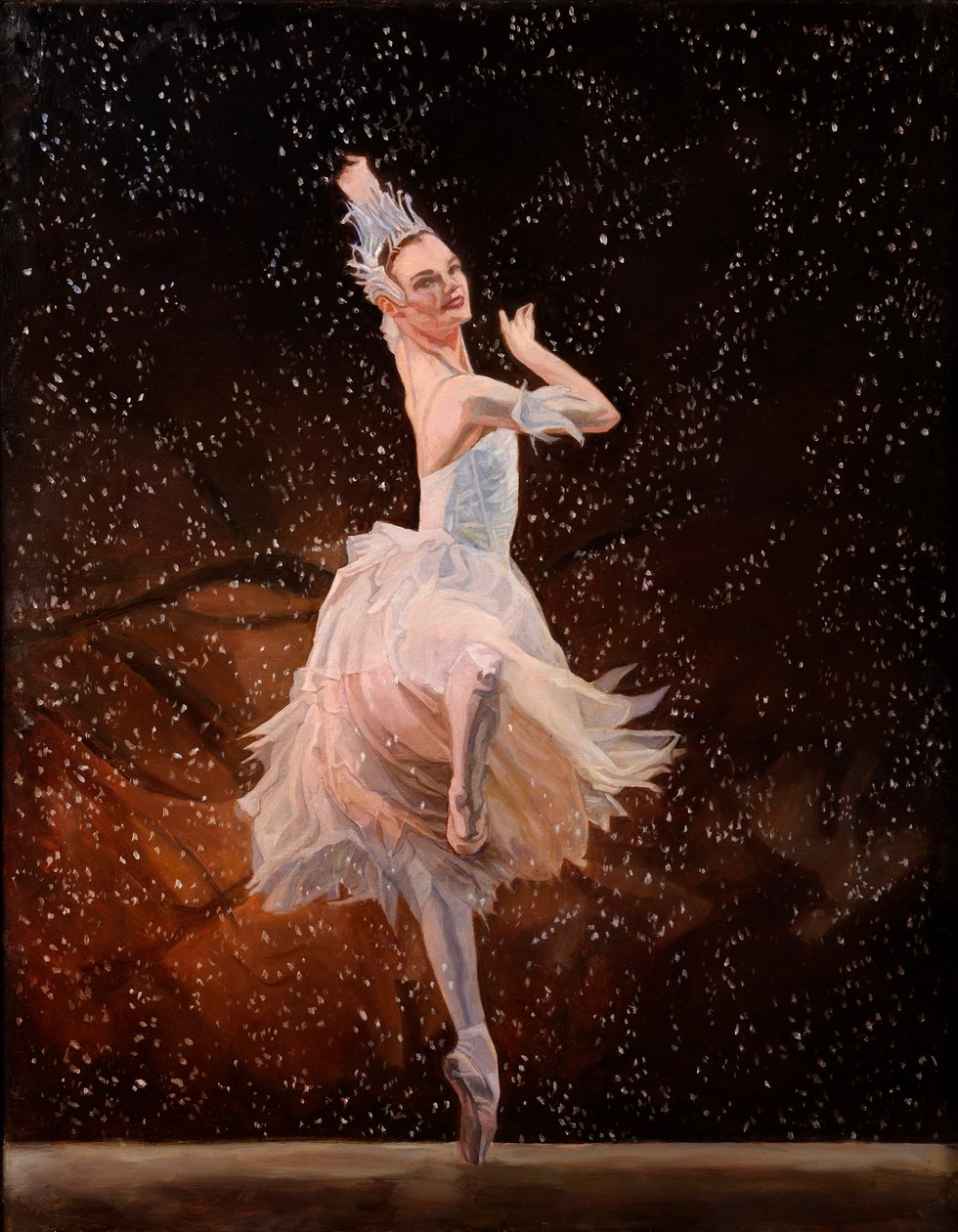 Fada da neve, 2024 (pintura a óleo) de Emma Kennaway