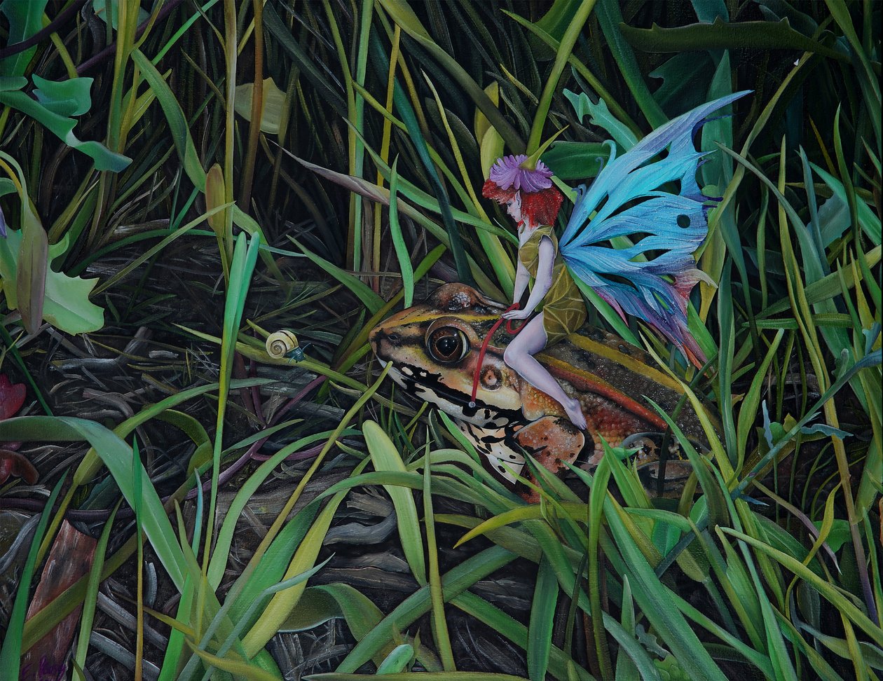 Um companheiro de viagem, 2022 (óleo sobre tela) de Emma Pewsey
