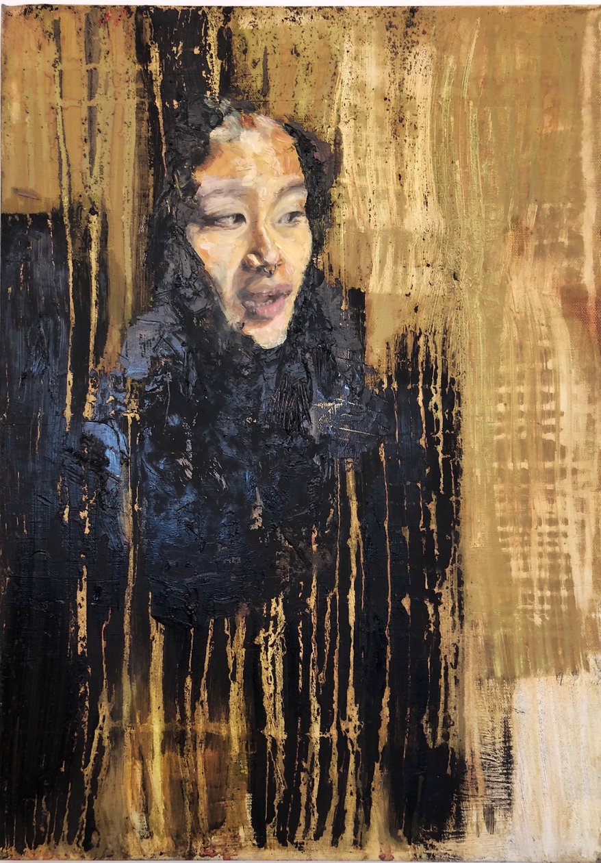 Espaço, 2017, óleo sobre tela de Emma Prempeh
