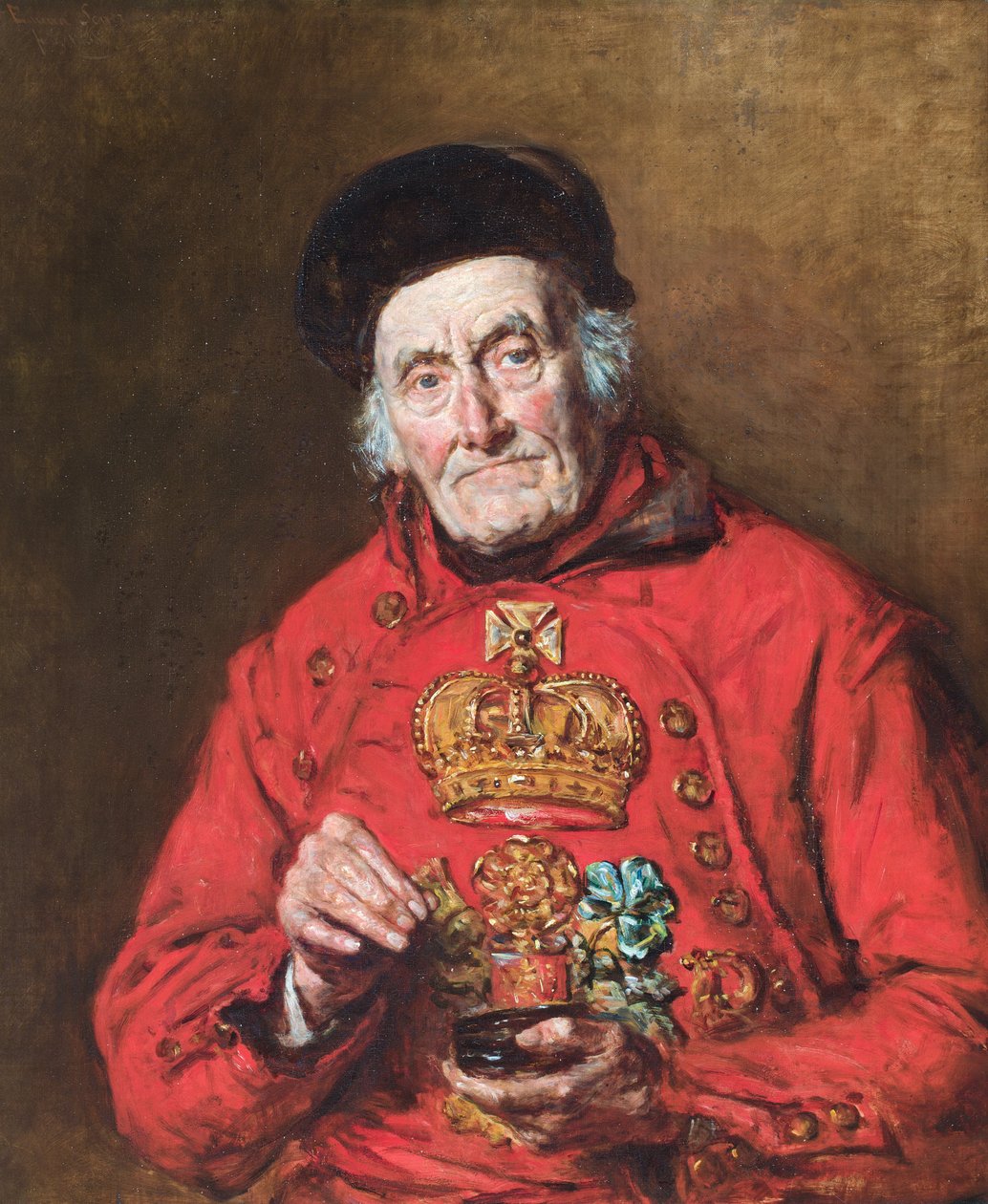 Retrato de William Timms, o Waterman, aos 95 anos de Emma Soyer