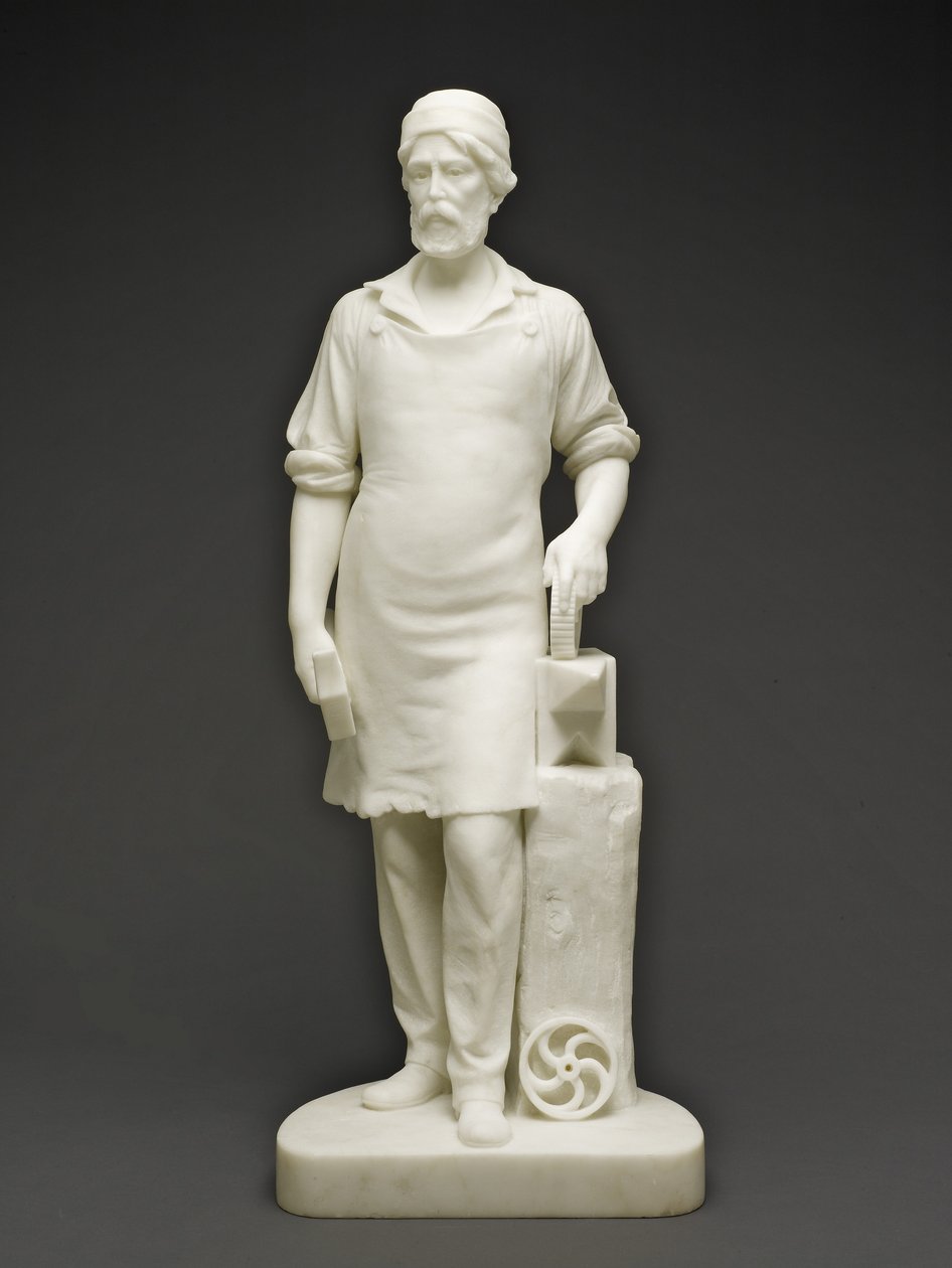 Maquinista, c.1859 (mármore) de Emma Stebbins