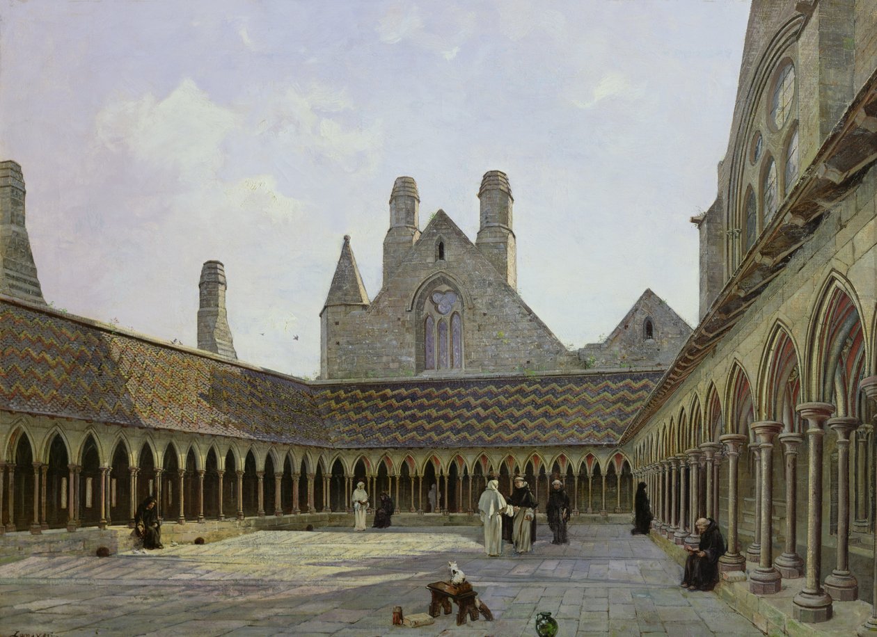 O Claustro do Mont Saint-Michel de Emmanuel Lansyer