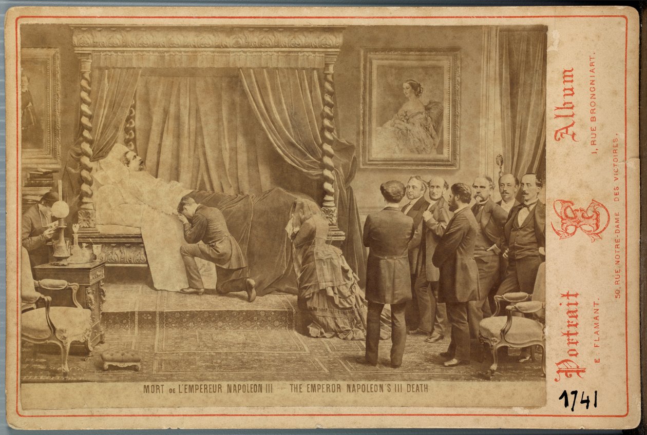 O imperador Napoleão 3 no seu leito de morte de Emmanuel Flamant