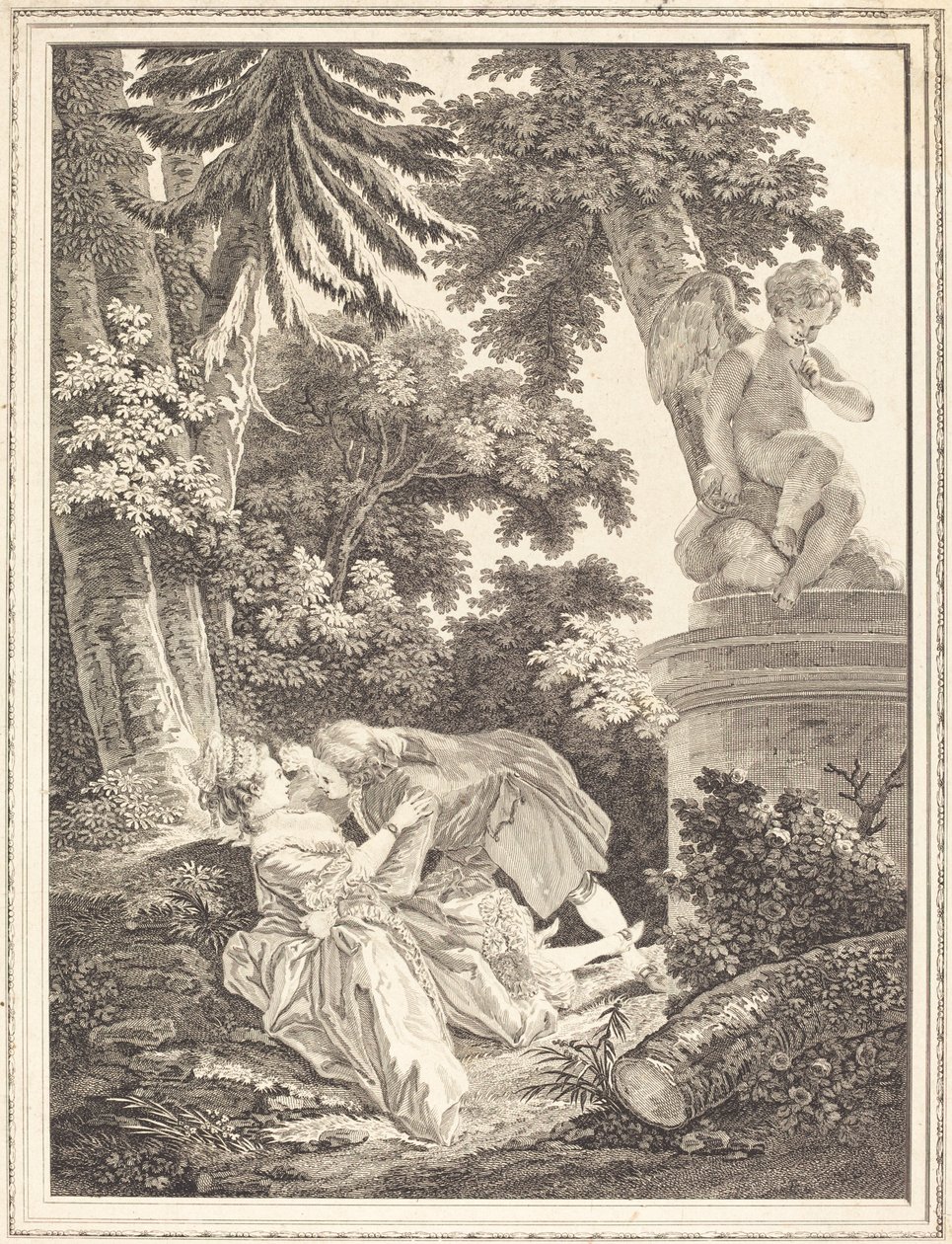 A noite de Emmanuel Jean Nepomucène de Ghendt after Pierre Antoine Baudouin