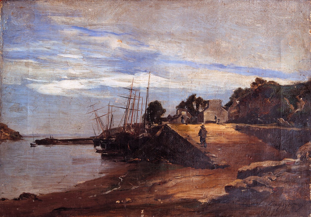 Douarnenez, Port Ru, barcos de Emmanuel Lansyer
