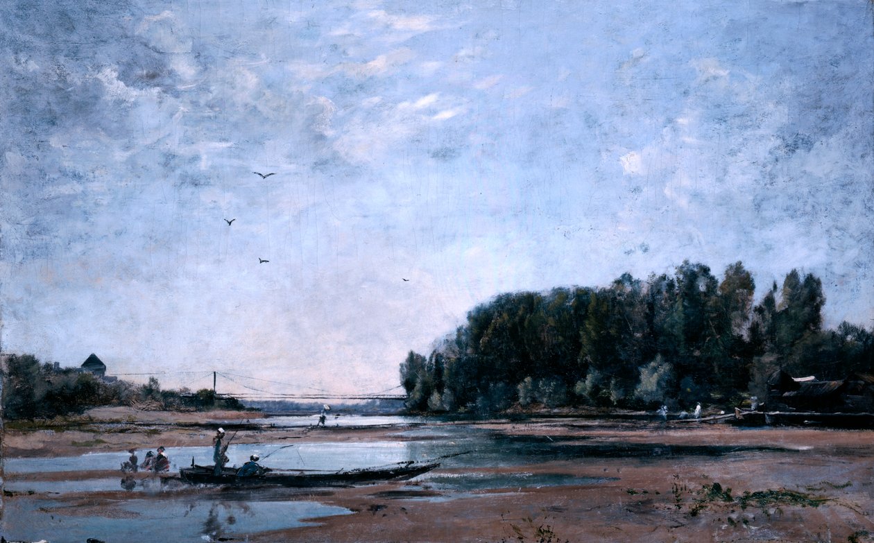Barcos de pesca no Loire, 1865 de Emmanuel Lansyer
