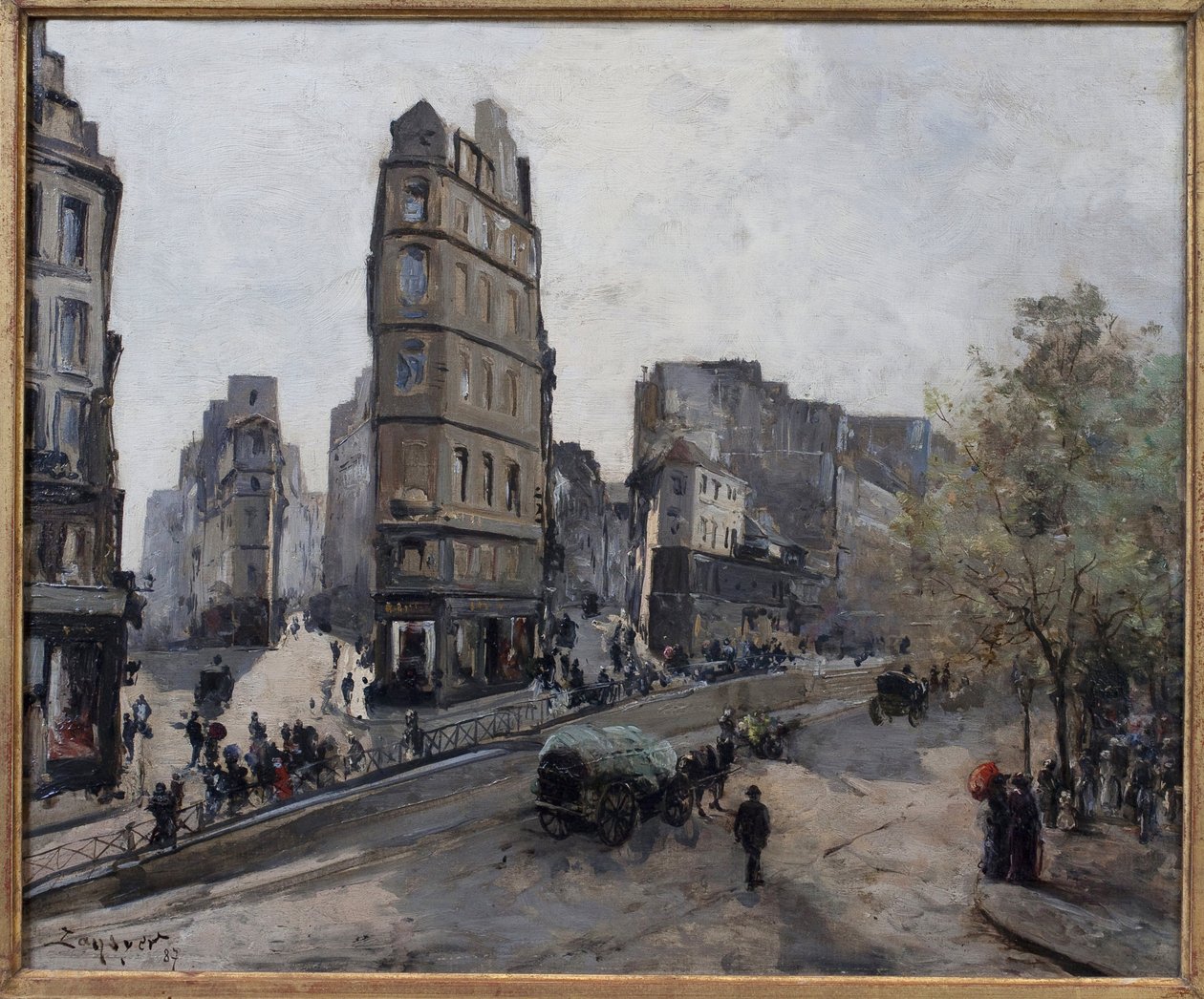 Rue de la Lune, Beauregard e de Clery, vistas do Boulevard Saint Denis em Paris de Emmanuel Lansyer