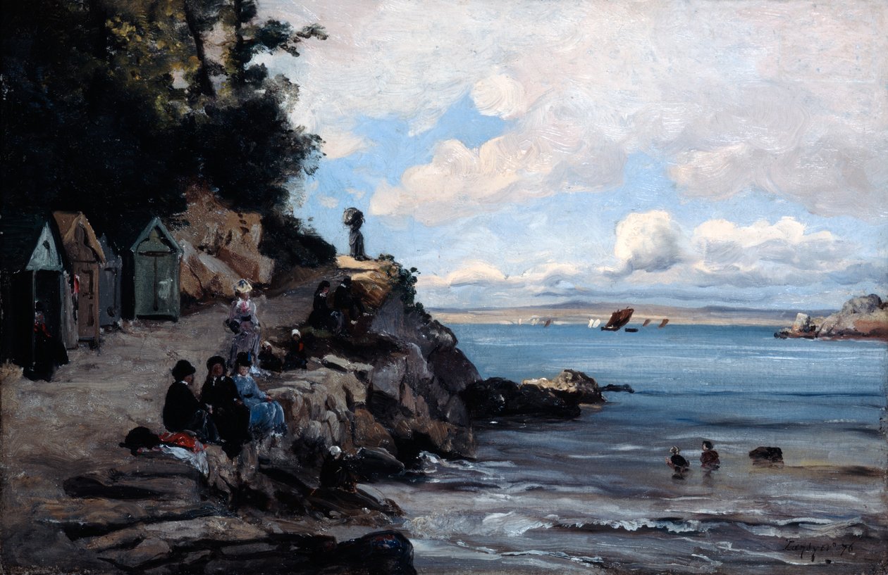 Sábado na Praia da Mulher, 1876. de Emmanuel Lansyer