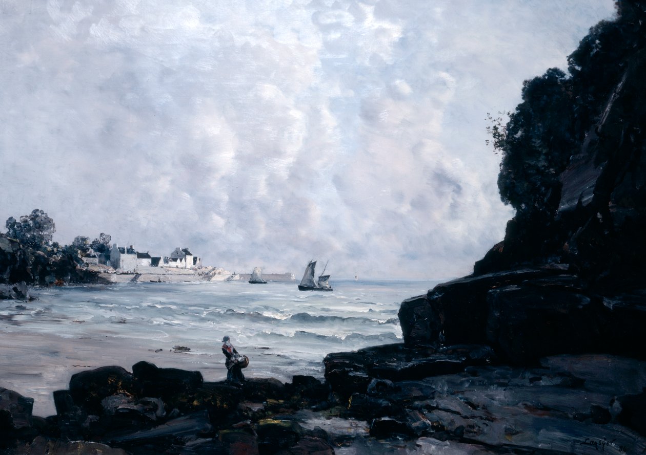 O porto de Douarnenez, 1884 de Emmanuel Lansyer