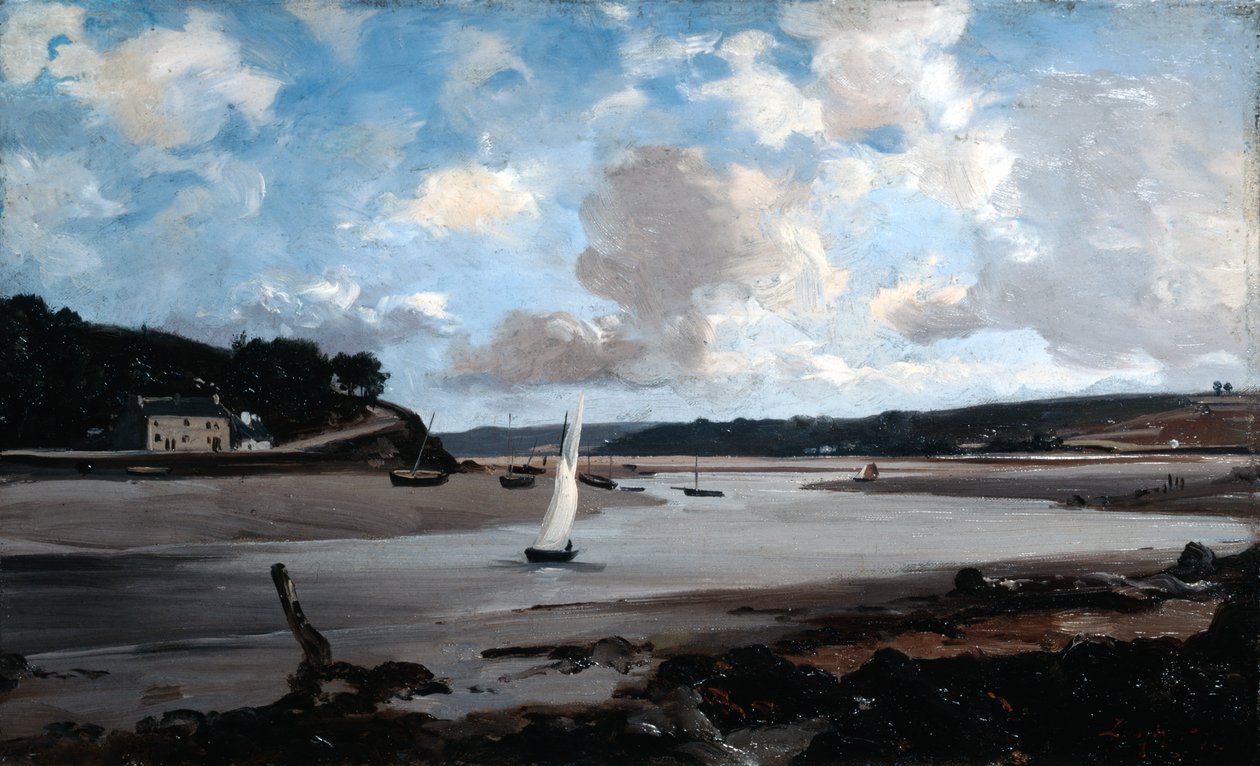 O rio na meia-maré, 1874. de Emmanuel Lansyer