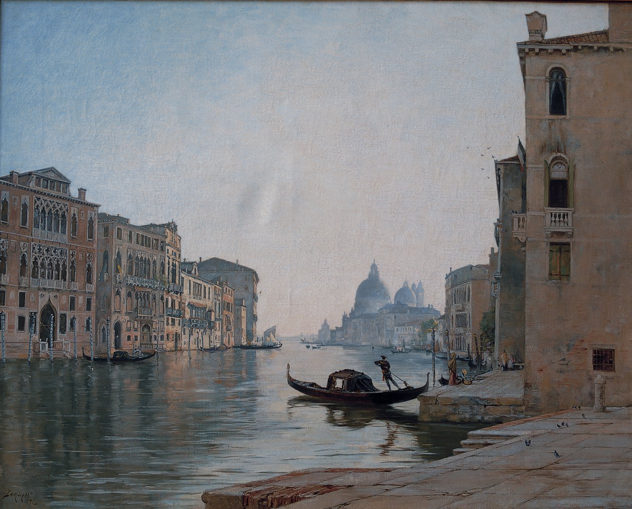 Veneza, o Grande Canal, Setembro de 1892 (óleo sobre tela) de Emmanuel Lansyer