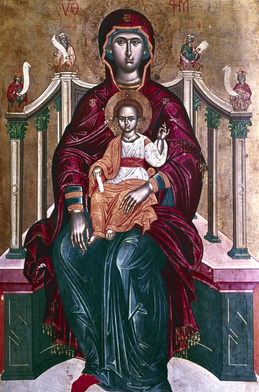 Ícone da Virgem e o Menino, 1664 de Emmanuel Tzanes