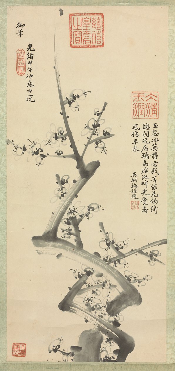 Flores de ameixa, 1894 de Empress Cixi Manchu Chinese