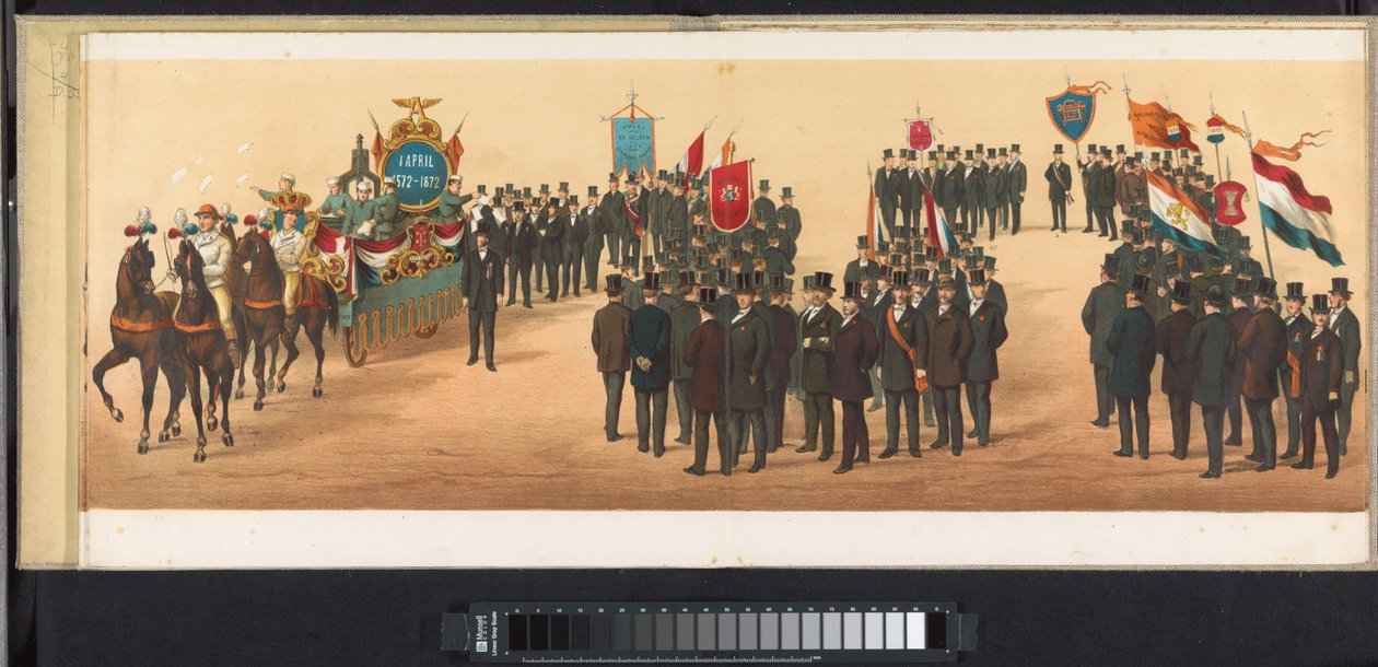 Desfile realizado em Haarlem, 1872 (placa 10)
Desfile realizado em Haarlem, a 1 de Abril de 1872. (título da série sobre o objecto) de Emrik and Binger