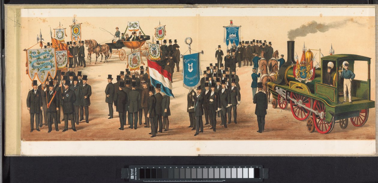 Procissão em Haarlem, 1872 (placa 11) Procissão realizada em Haarlem, 1º de abril de 1872. (título da série no objeto) de Emrik and Binger