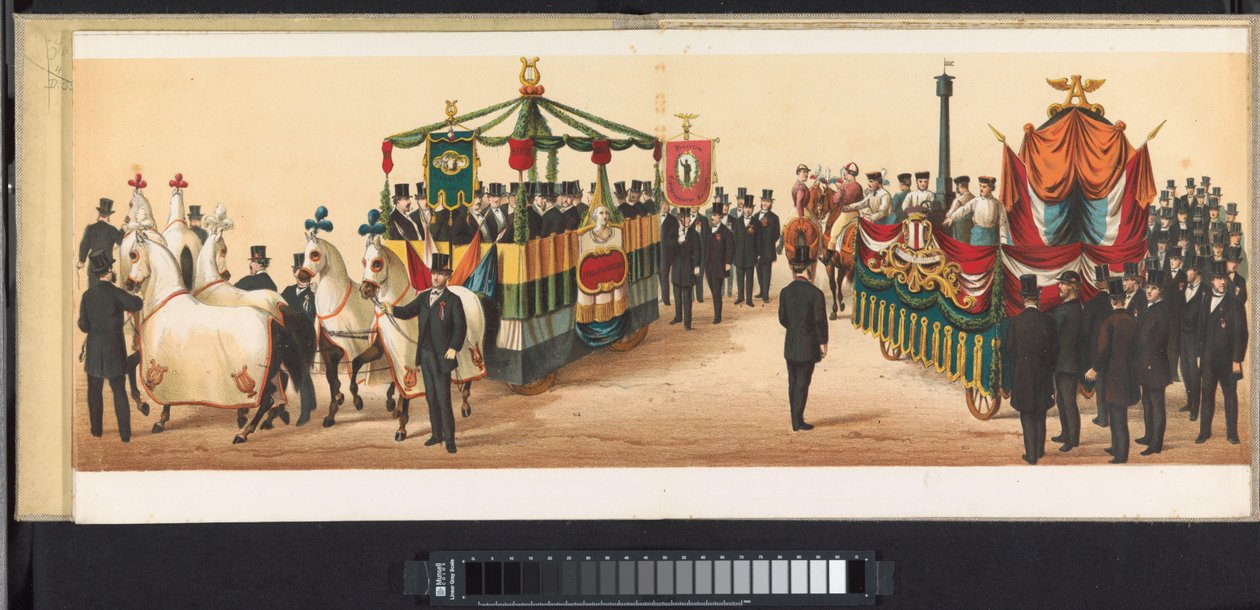 Procissão realizada em Haarlem, 1872 (placa 9)
Desfile realizado em Haarlem, a 1 de Abril de 1872. (título da série sobre o objecto) de Emrik and Binger
