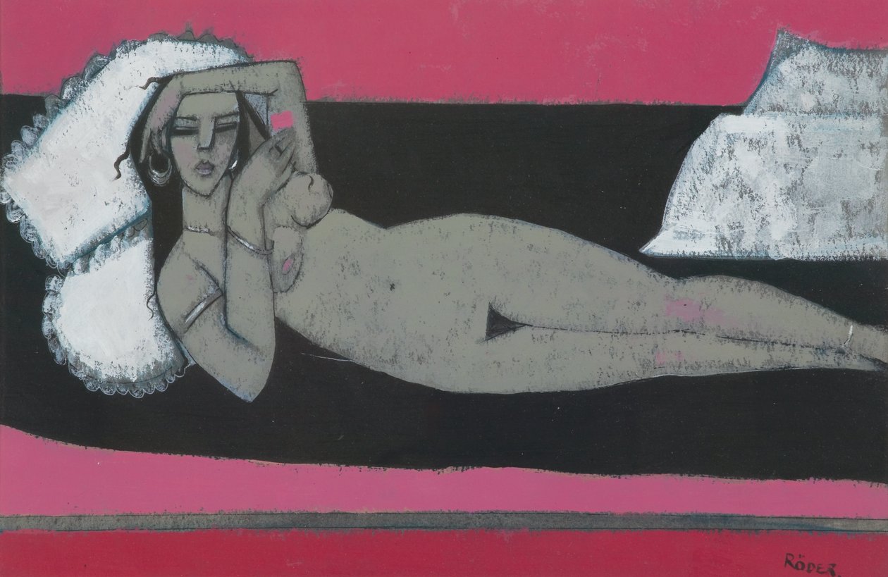 Descanso Carmena (acrílico sobre papel) de Endre Roder