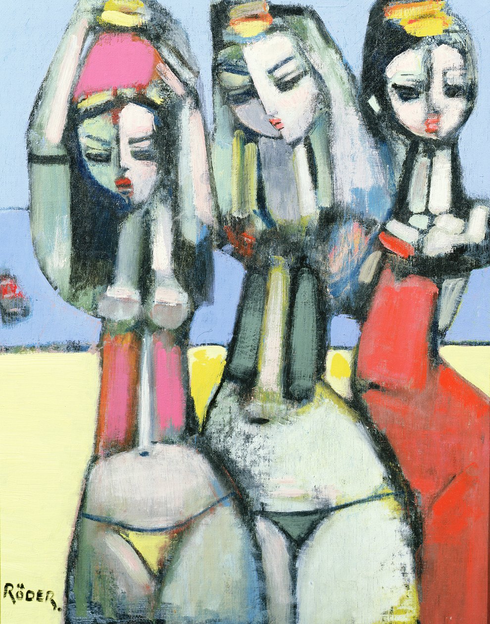 Amigos, 2007 (óleo sobre quadro de tela) de Endre Roder