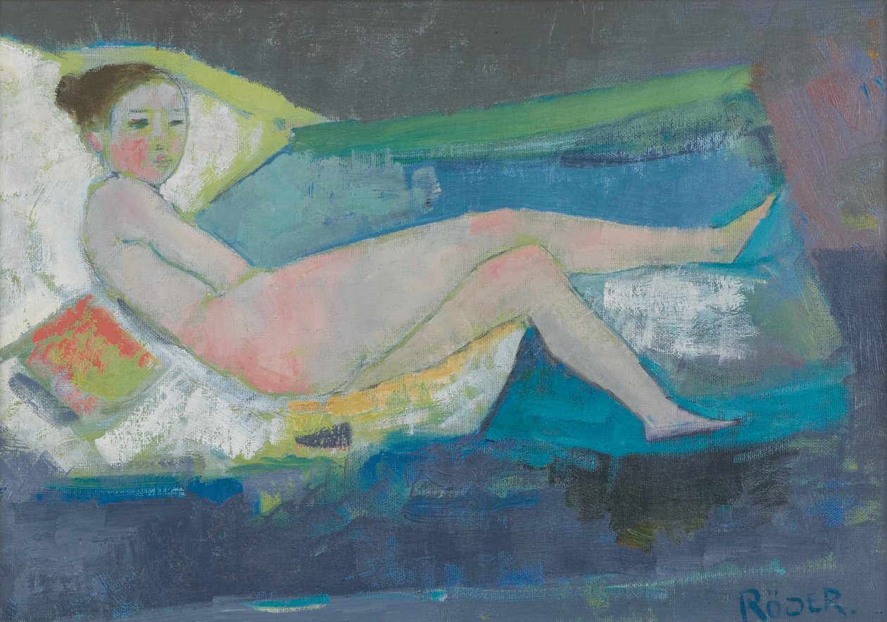 O Jovem Modelo (óleo sobre tela) de Endre Roder