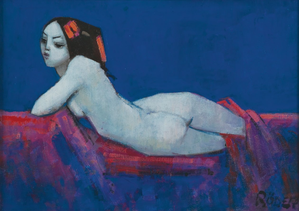 Vicky (óleo a bordo) de Endre Roder