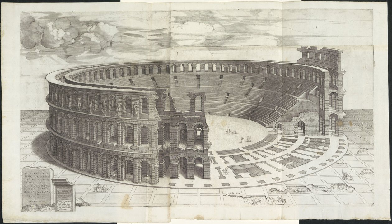 Arena de Verona Espelho da Magnificência Romana (título da série) de Enea Vico