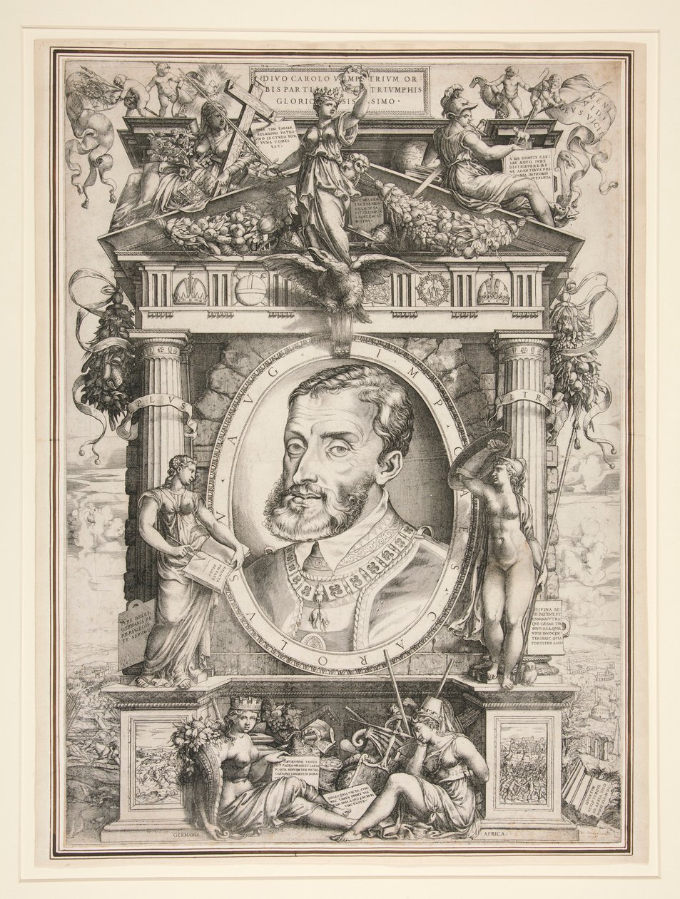 Retrato de Carlos V de Enea Vico