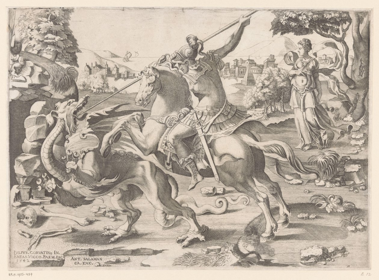 São Jorge e o dragão de Enea Vico
