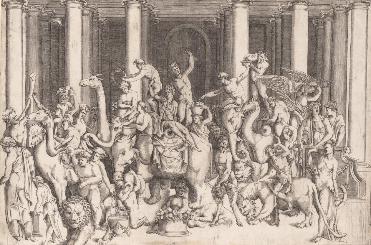 O Triunfo Índio de Baco, ca. 1542. de Enea Vico.