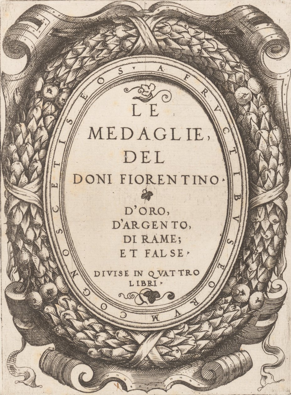 Placa de título: As Medalhas Florentinas Doni, ca. 1548. de Enea Vico