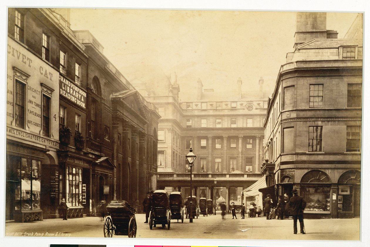 Abbey Square e Pump Rooms, Bath, cerca de 1880 de English Photographer