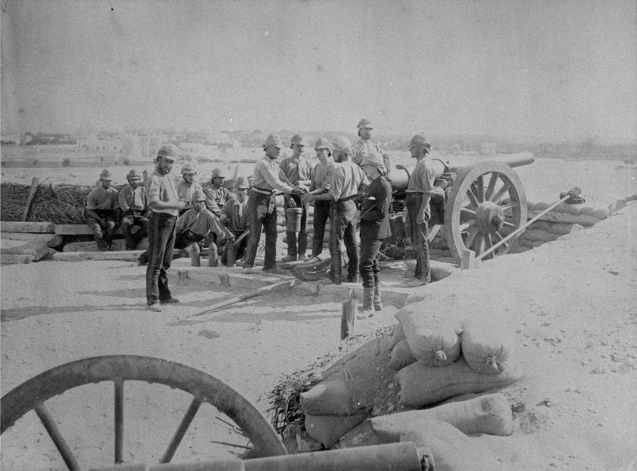 Forças britânicas após a captura de Alexandria, 1882 de English Photographer