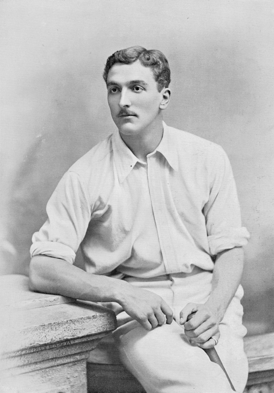 CB Fry, de Famous Cricketers e Cricket Grounds, publicado por Hudson e Kearns, 1895 de English Photographer