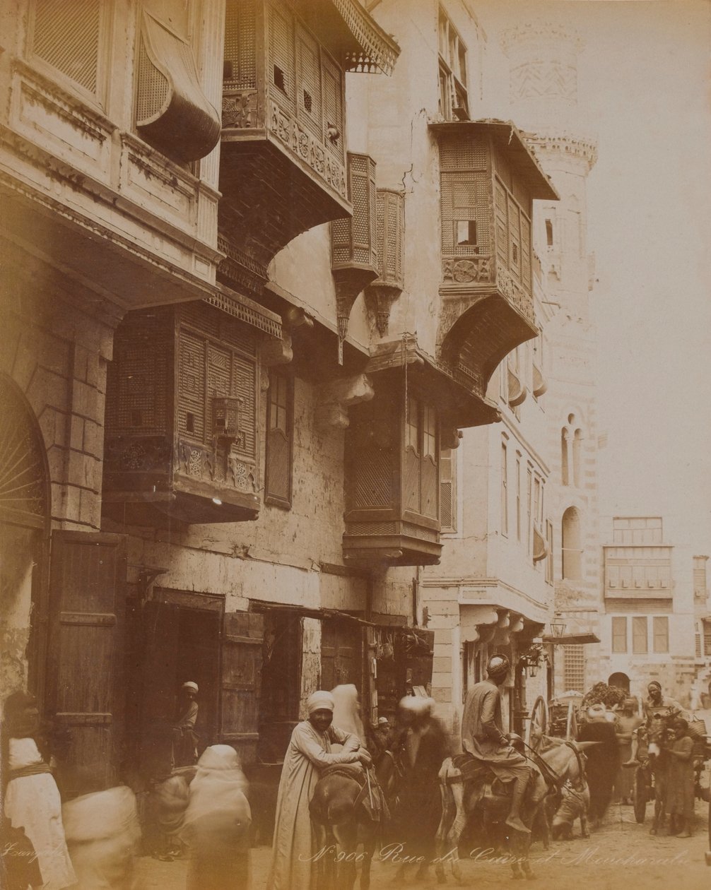 Cena de rua egípcia, 1893 de English Photographer