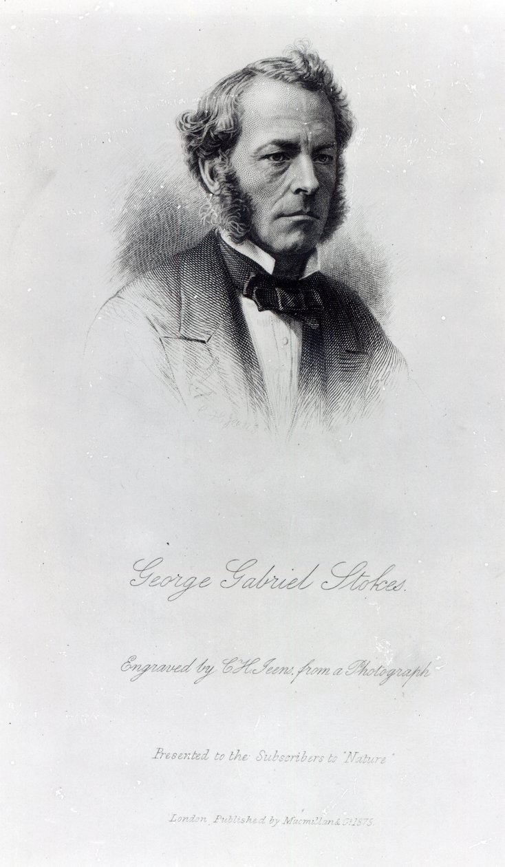 George Gabriel Stokes, gravado por CH Jeens, 1875 de English Photographer
