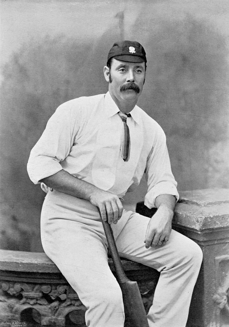 George Ulyett, de Famous Cricketers e Cricket Grounds, publicado por Hudson e Kearns, 1895 de English Photographer