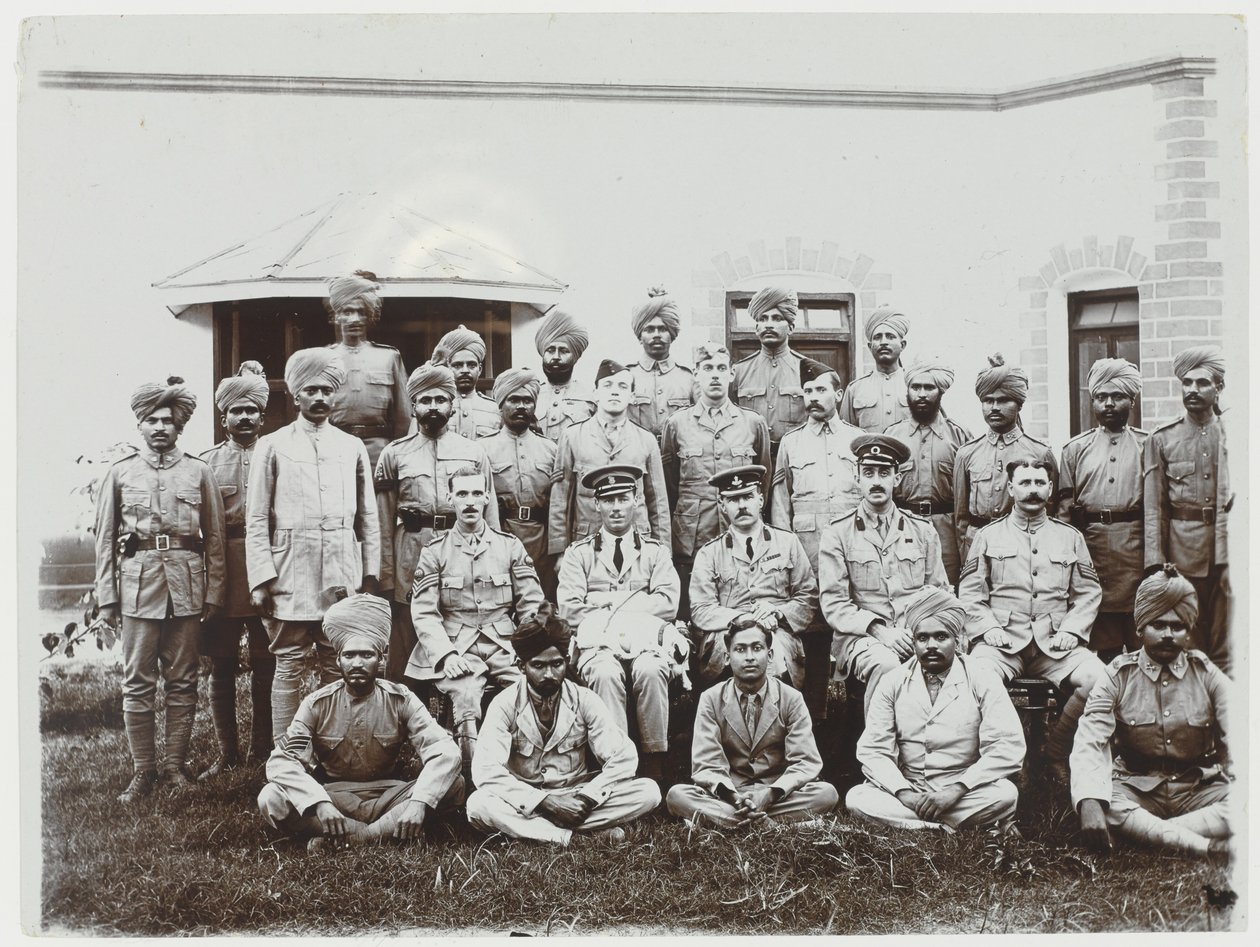 Grupo de soldados, 1914-15 de English Photographer