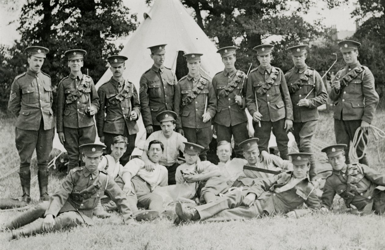 Retrato de grupo do London Mounted Army Service Corp de English Photographer