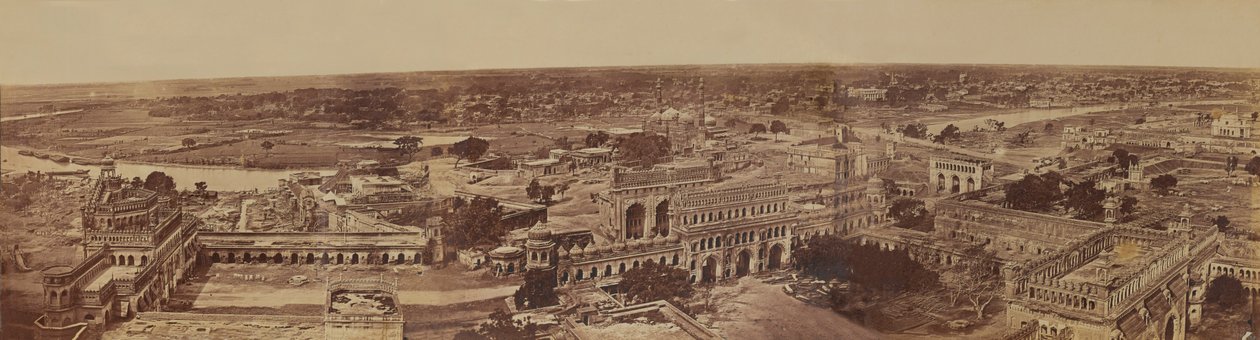 Cityscape indiano, de uma coleção de vinte e nove fotografias associadas com o motim indiano, c.1858 de English Photographer