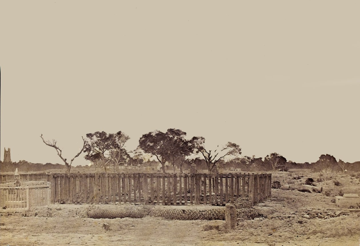 Paisagem indiana, c.1858 (foto sépia) de English Photographer