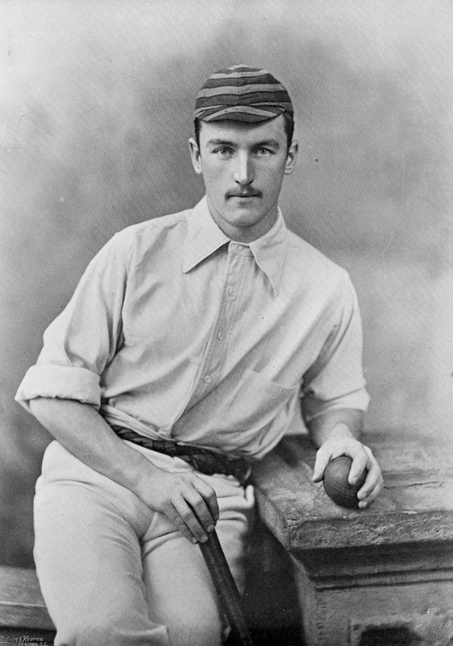 JJ Ferris, de Famous Cricketers e Cricket Grounds, publicado por Hudson e Kearns, 1895 de English Photographer