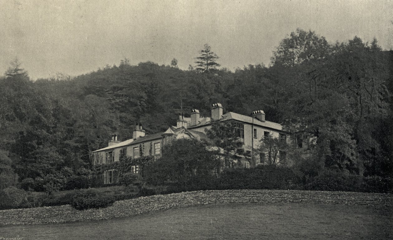 John Ruskins (1819-1900) em casa em Brantwood de English Photographer
